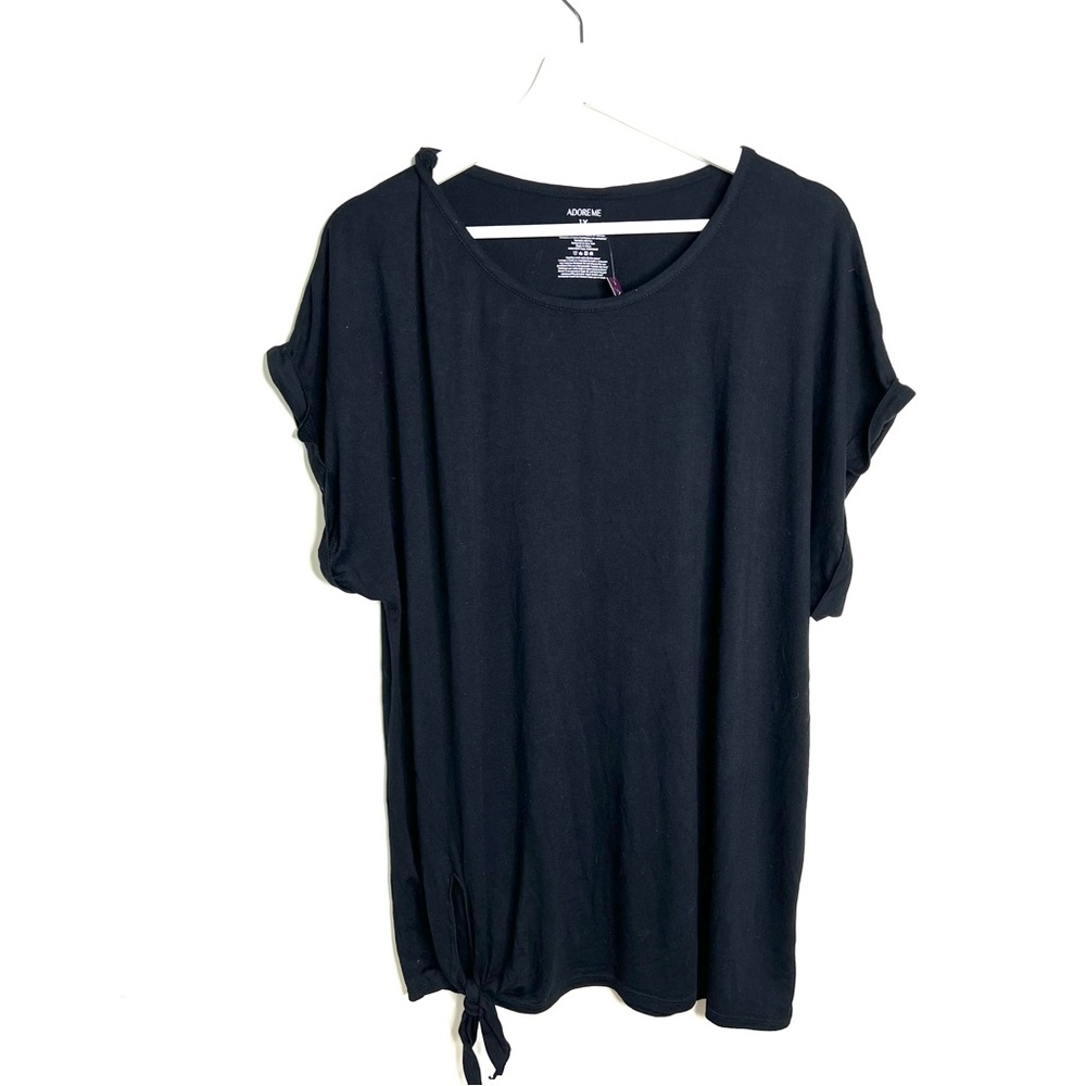Adore Me T-shirt Tee Short Sleeve Black Size 1X